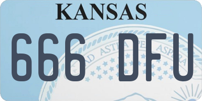 KS license plate 666DFU
