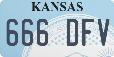 KS license plate 666DFV