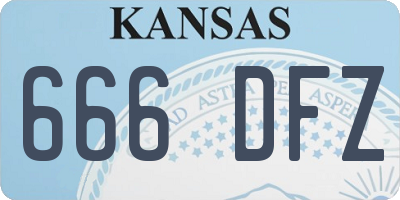 KS license plate 666DFZ