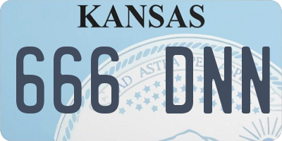 KS license plate 666DNN