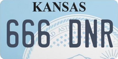 KS license plate 666DNR