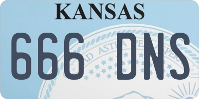 KS license plate 666DNS