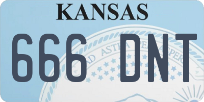 KS license plate 666DNT