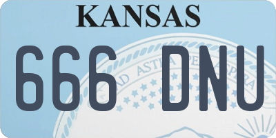 KS license plate 666DNU