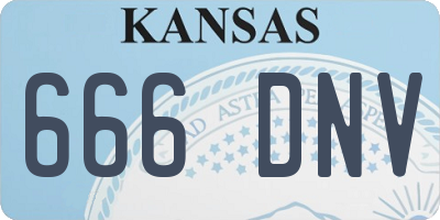 KS license plate 666DNV