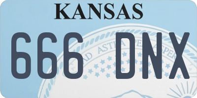 KS license plate 666DNX