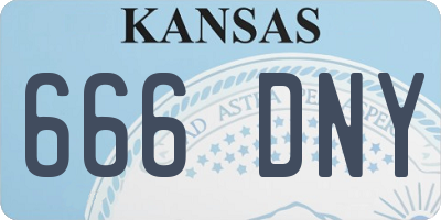 KS license plate 666DNY