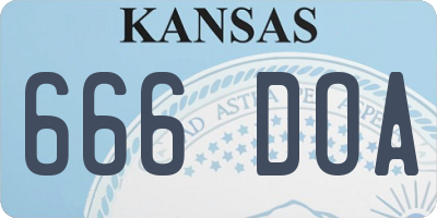 KS license plate 666DOA