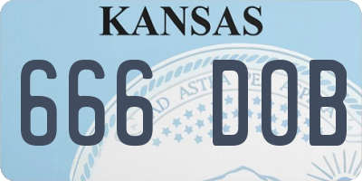 KS license plate 666DOB