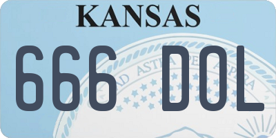 KS license plate 666DOL