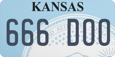 KS license plate 666DOO