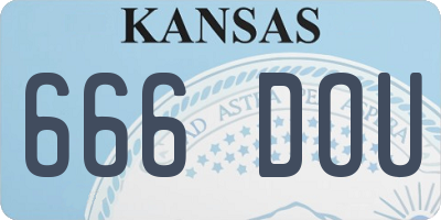 KS license plate 666DOU