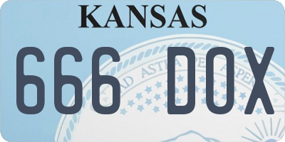 KS license plate 666DOX