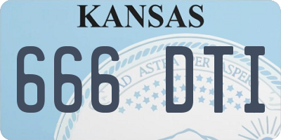 KS license plate 666DTI