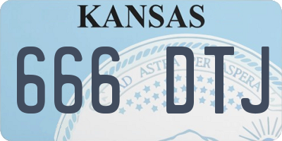 KS license plate 666DTJ