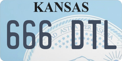 KS license plate 666DTL