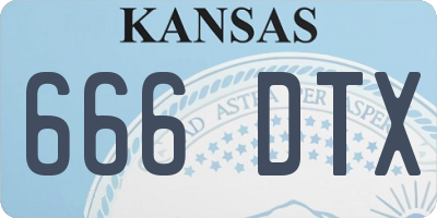 KS license plate 666DTX