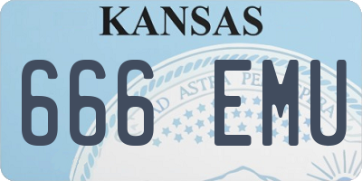 KS license plate 666EMU