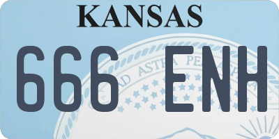 KS license plate 666ENH