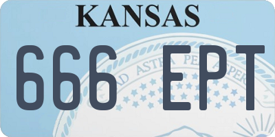 KS license plate 666EPT