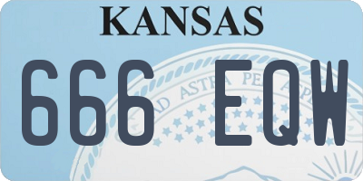 KS license plate 666EQW
