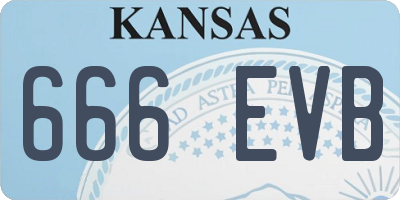 KS license plate 666EVB