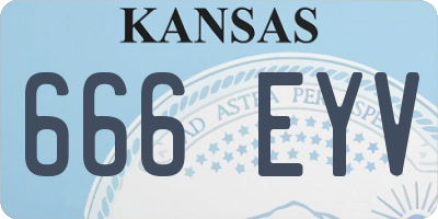 KS license plate 666EYV