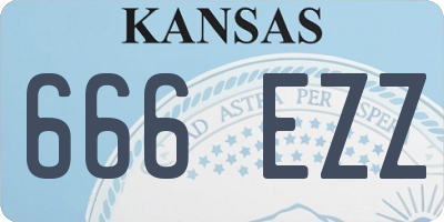 KS license plate 666EZZ