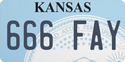 KS license plate 666FAY