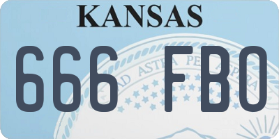 KS license plate 666FBO