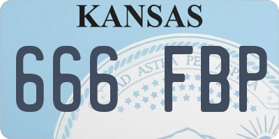 KS license plate 666FBP