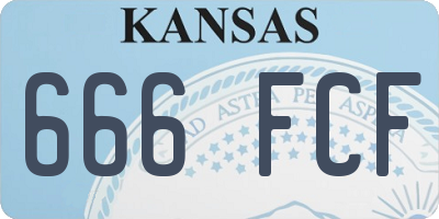 KS license plate 666FCF