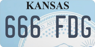 KS license plate 666FDG