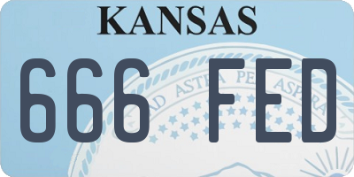 KS license plate 666FED