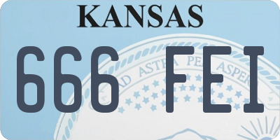 KS license plate 666FEI