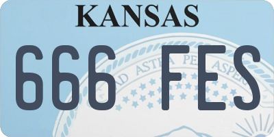 KS license plate 666FES