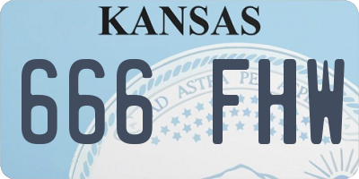 KS license plate 666FHW