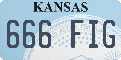 KS license plate 666FIG