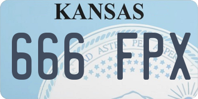 KS license plate 666FPX