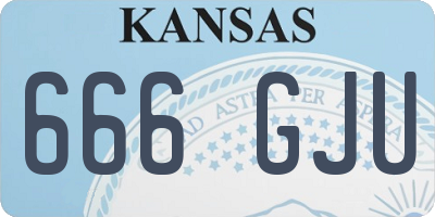 KS license plate 666GJU