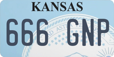 KS license plate 666GNP