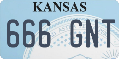 KS license plate 666GNT