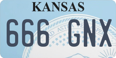 KS license plate 666GNX