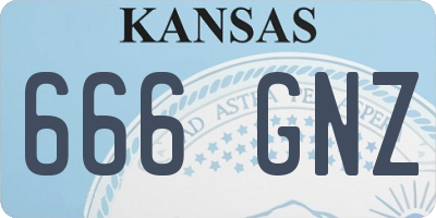 KS license plate 666GNZ