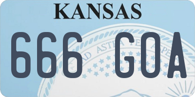 KS license plate 666GOA