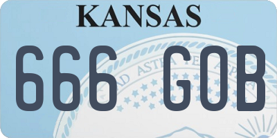 KS license plate 666GOB