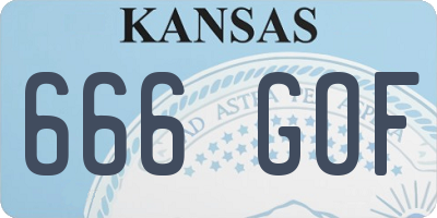 KS license plate 666GOF