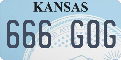 KS license plate 666GOG