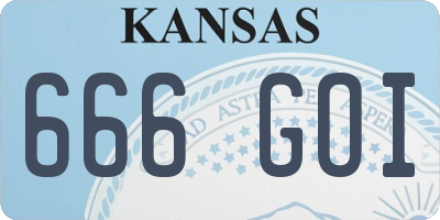 KS license plate 666GOI