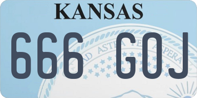 KS license plate 666GOJ